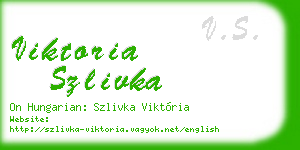 viktoria szlivka business card