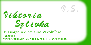 viktoria szlivka business card